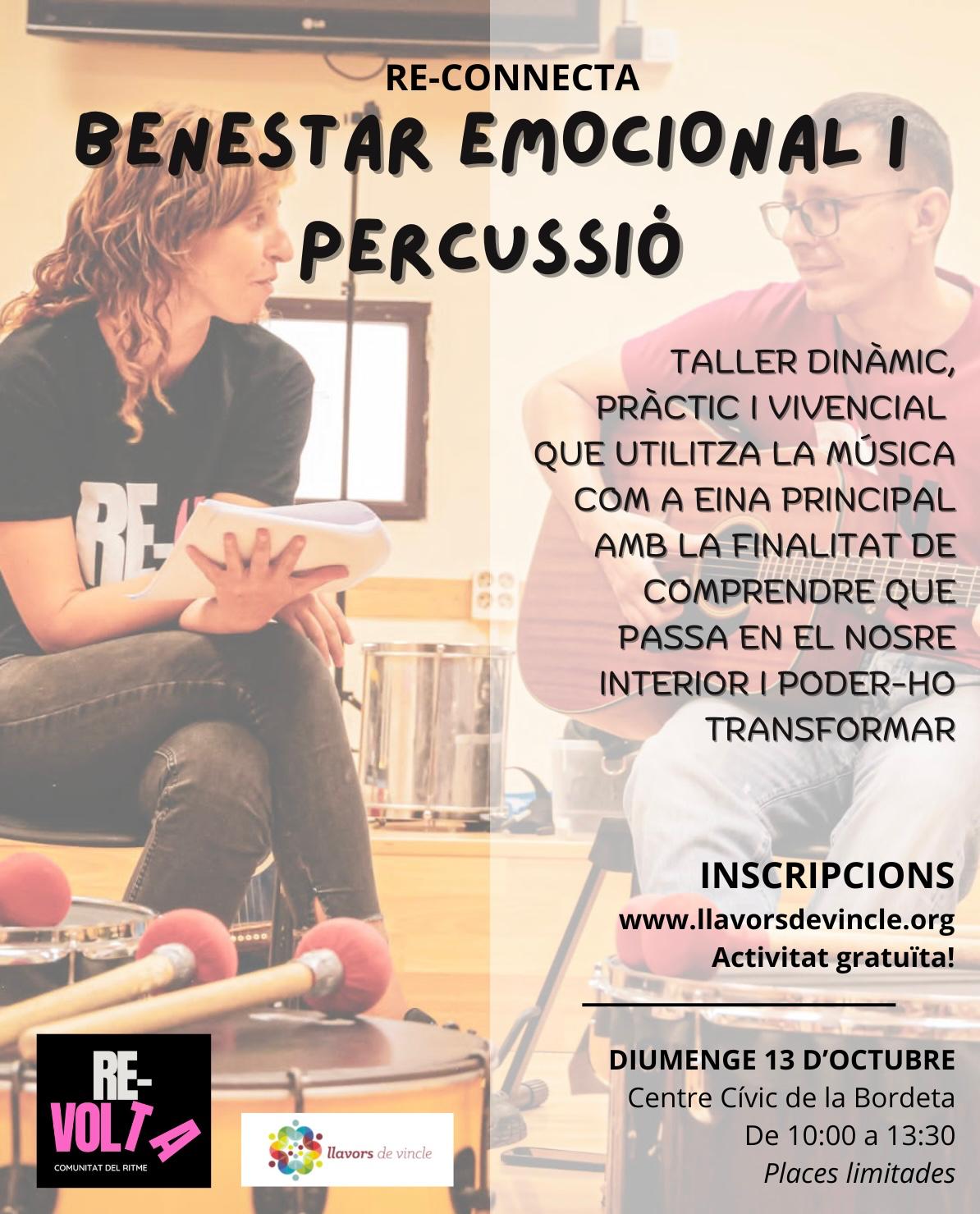 Re-connecta. Benestar emocional i percussió