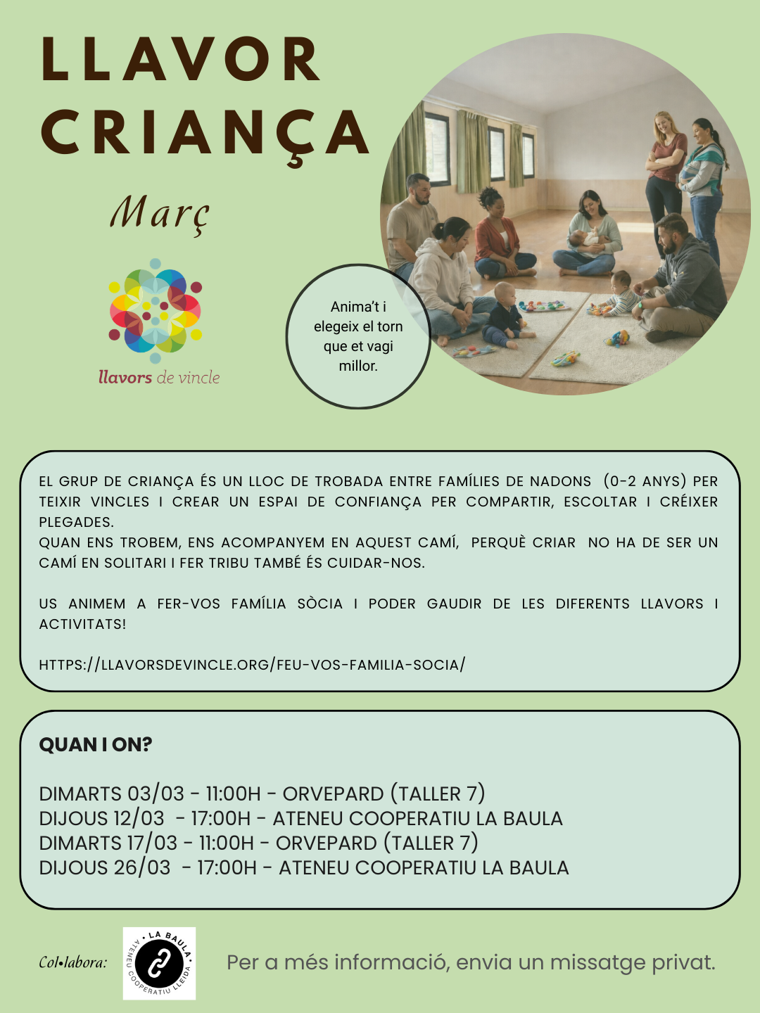 Grup de criança tarda